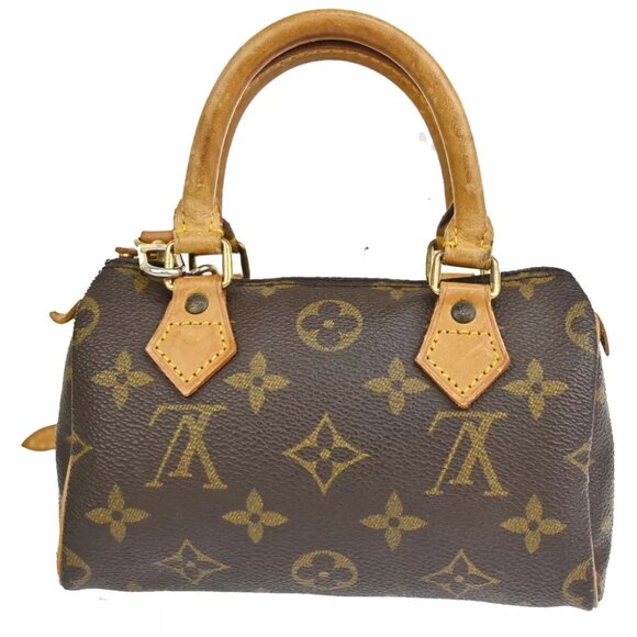 LOUIS VUITTON Mini Speedy 2Way Hand Bag Monogram Leather Brown M41534 17YE066 - Picture 11 of 16